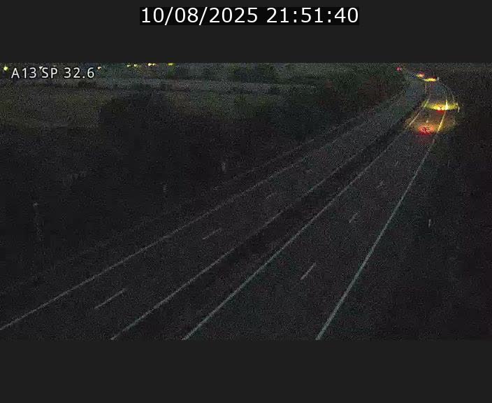 Webcam info trafic A13 à hauteur de Mondorf-les-bains. Vue orientée vers Altwies