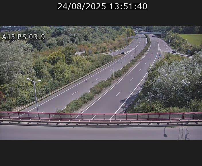 Traffic live webcam Luxembourg Differdange - A13 direction Esch-sur-Alzette - BK 3.9
