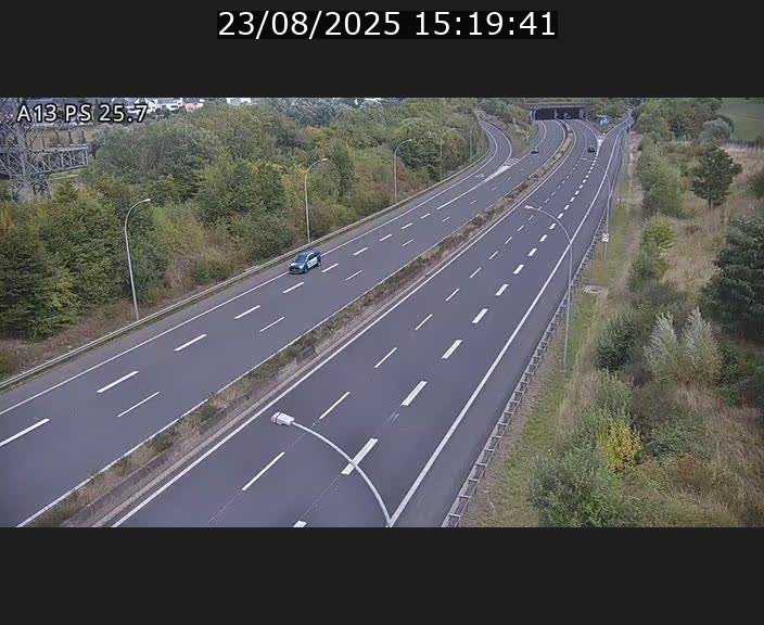 Traffic live webcam Luxembourg Frisange - A13 direction Allemagne - BK 26