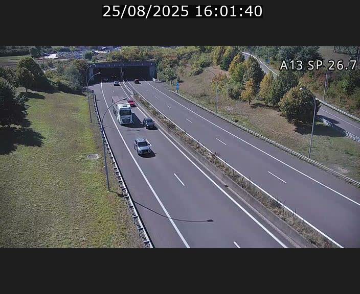 Traffic live webcam Luxembourg Frisange - A13 direction Luxembourg-ville - BK 26.7