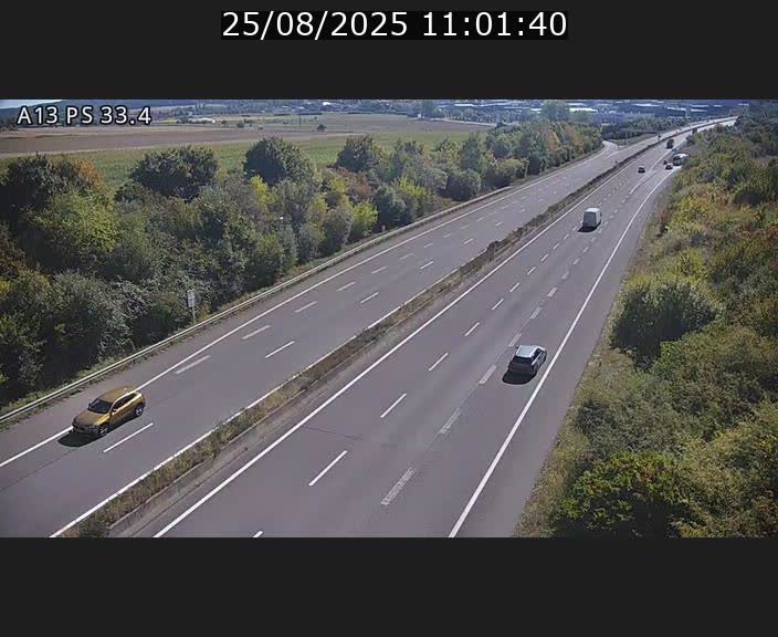 Webcam trafic sur A13 à hauteur de Mondorf-les-Bains en direction d'Altwies