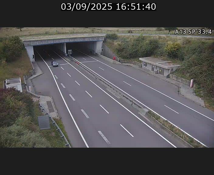 Webcam trafic sur A13 à hauteur d'Altwies en direction de Mondorf-les-bains et en provenance de l'Allemagne