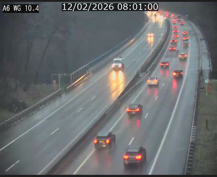 Traffic live webcam Luxembourg Mamer - A6 - BK 10.4 - direction Luxembourg/France/Allemagne