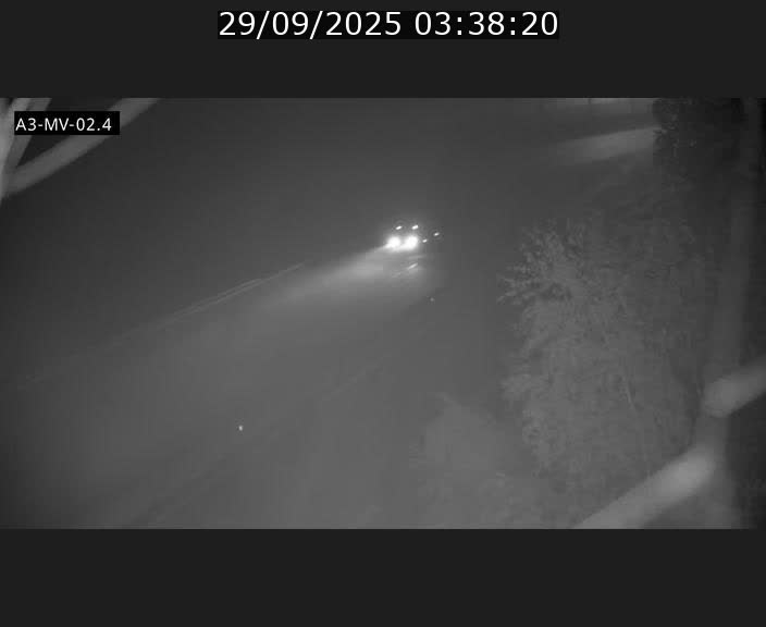 Webcam autoroute de la France (A3) au Luxembourg à Fentange, à proximité de la Croix de Gasperich. Vue orientée vers la Cloche d'Or