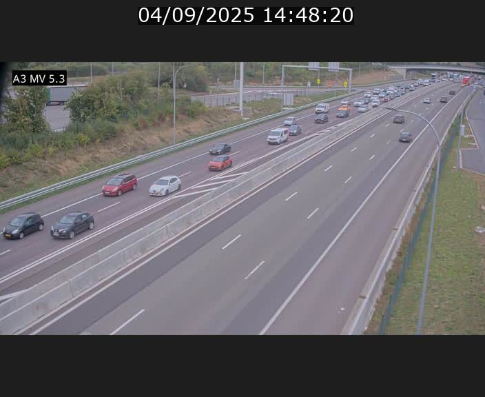 Webcam à l'Aire de Berchem au Luxembourg sur l'A3. Vue orientée vers la France