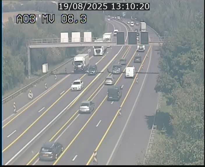 Webcam Autoroute après la Croix de Bettembourg en direction de Luxembourg sur l'A3