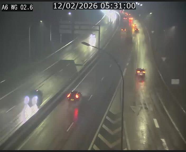 Traffic live webcam Luxembourg Croix de Cessange - A6 - BK 2.6 - direction France/Allemagne