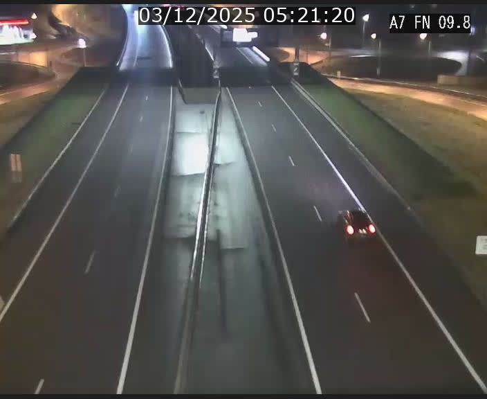 Caméra trafic Luxembourg - A7, Tunnel Gousselerbierg, sortie sud, direction rond-point Lorentzweiler (BK 9.9)