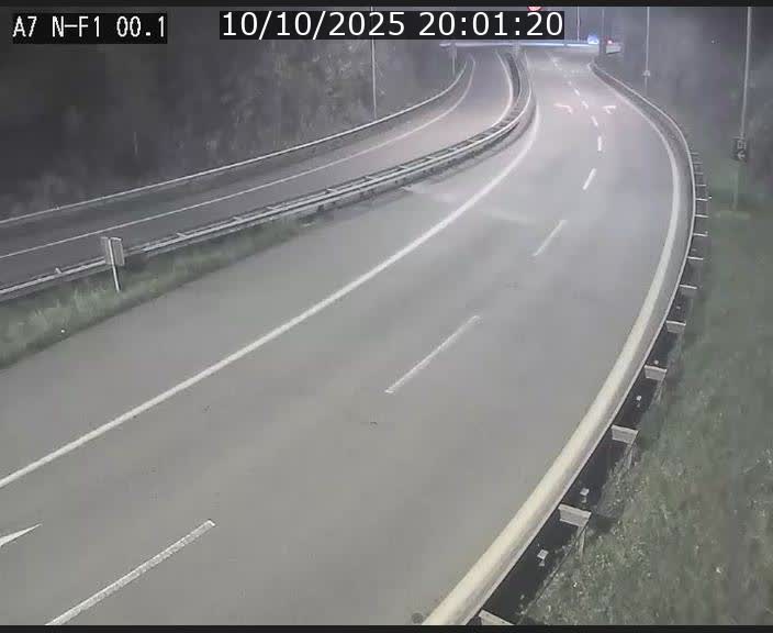 Webcam autoroute Luxembourg A7 située dans la sortie 1 Waldhof, vers la N11, avant le Tunnel Stafelter