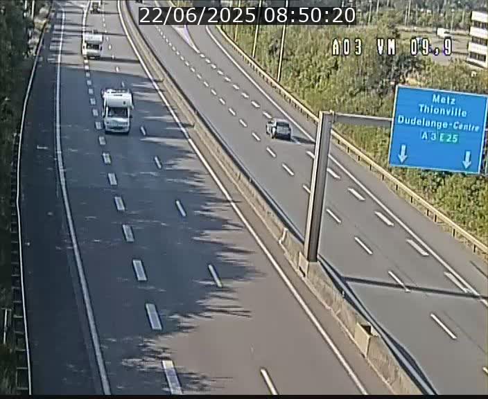 Webcam Autoroute à la Croix de Bettembourg - A3 - BK 9.9 - direction France