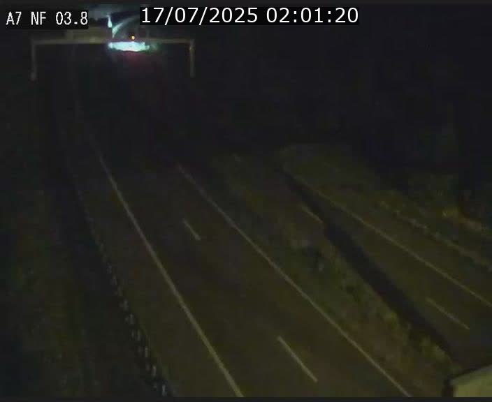 Webcam autoroute A7 au Luxembourg à la sortie du Tunnel Stafelter vers le Nord