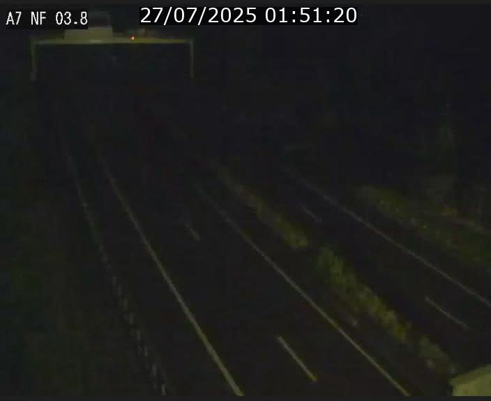 Webcam autoroute A7 au Luxembourg à la sortie du Tunnel Stafelter vers le Nord