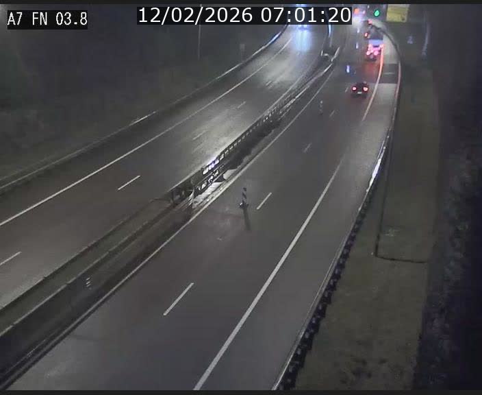 Caméra autoroute Luxembourg A7 - Passage à gibier Rëngelbour - direction Tunnel Stafelter