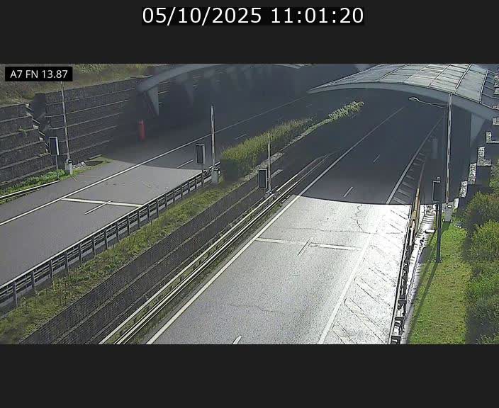 Caméra trafic Luxembourg - A7, Tunnel Gousselerbierg, entrée nord, direction Lorentzweiler