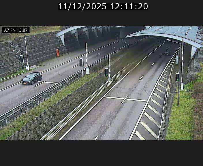 Caméra trafic Luxembourg - A7, Tunnel Gousselerbierg, entrée nord, direction Lorentzweiler