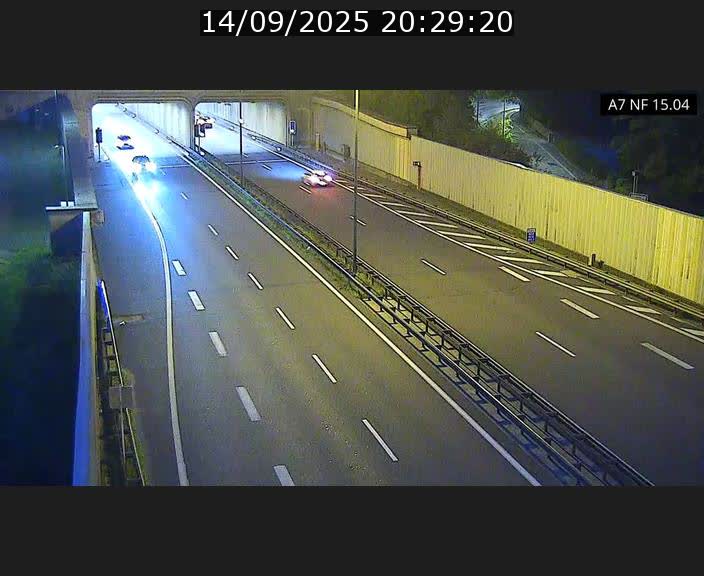 Caméra trafic Luxembourg - A7, Tunnel Mersch, entrée sud, direction Ettelbruck