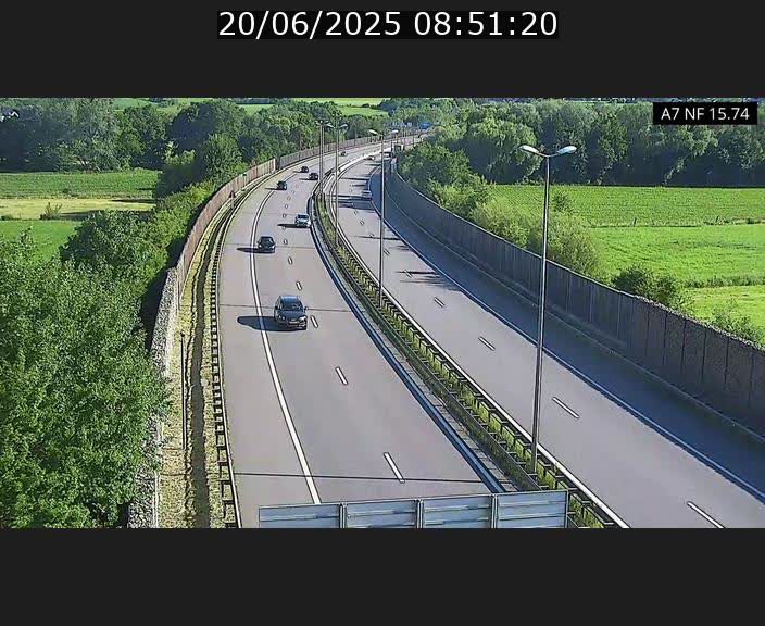 Caméra trafic Luxembourg - A7, Tunnel Mersch, entrée nord, direction Lorentzweiler