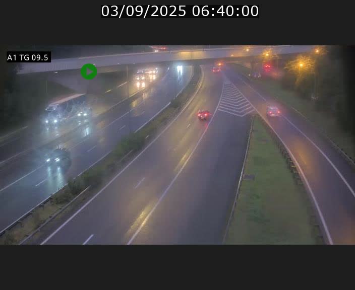Traffic live webcam Luxembourg Jonction Grünewald - A1 direction Luxembourg-ville - BK 9.5