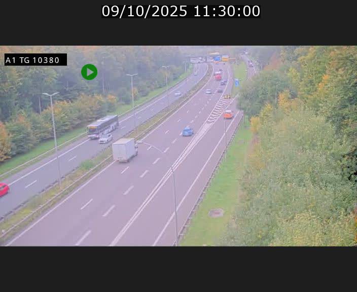 Traffic live webcam Luxembourg Senningerberg - A1 direction Luxembourg Kirchberg - BK 10.3