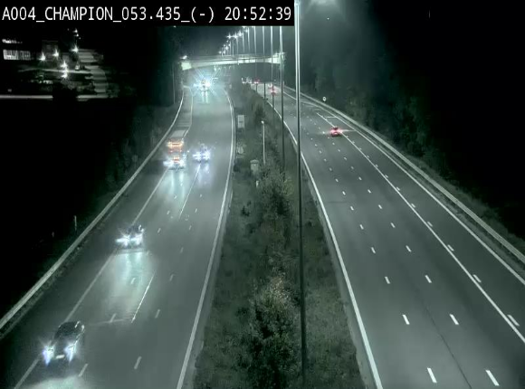 Webcam E411 à Champion, à proximité de Namur. Vue orientée vers Bruxelles
