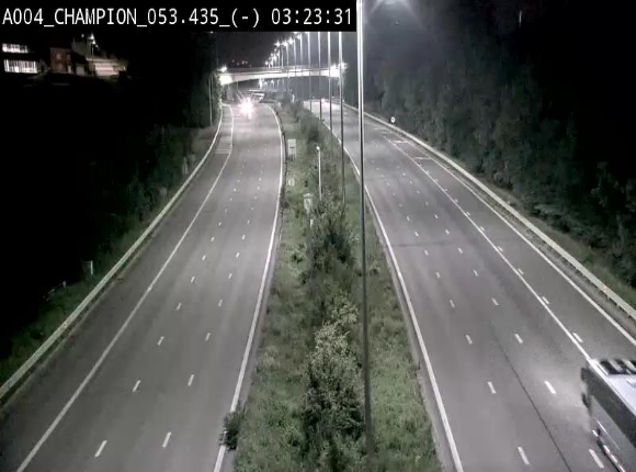 Webcam E411 à Champion, à proximité de Namur. Vue orientée vers Bruxelles