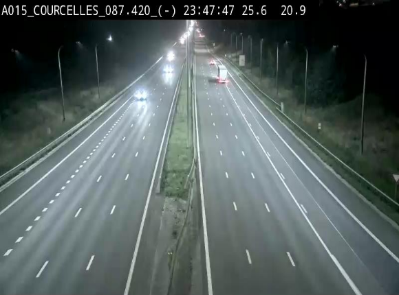 Webcam autoroute Belgique - Viesville - E42 direction Mons - BK 84.35