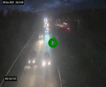 Webcam autoroute A63 en périphérie de Bordeaux au sud-est de la ville, en provenance du bassin d'Arcachon. Vue orientée vers Bordeaux