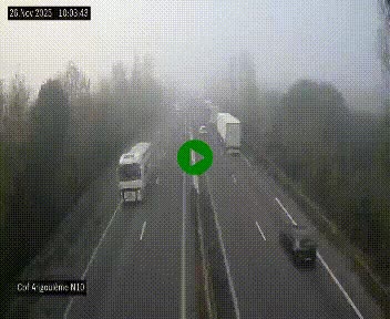 Webcam routière à la fin de la N10, en périphérique ouest d'Angouleme, proche de la jonction avec l'A10