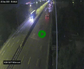 Webcam sur le périphérique de Bordeaux à l'est de la ville. Caméra située sur le Pont Mitterand sur la N230