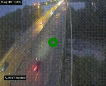 Webcam sur le périphérique de Bordeaux à l'est de la ville. Caméra située sur le Pont Mitterand sur la N230