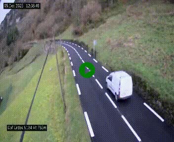 Webcam dans les Pyrénées Atlantique au niveau du col d'Urdos et du fort du Pourtalet sur la N134, en direction du Col et du tunnel du Somport, à 765 mètres d'altitude