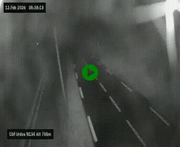 Webcam dans les Pyrénées Atlantique au niveau du col d'Urdos et du fort du Pourtalet sur la N134, en direction du Col et du tunnel du Somport, à 765 mètres d'altitude