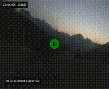 Webcam au col du Somport, côté français, sur la N134, dans les Pyrénées, en direction de l'Espagne, à 1632 mètres d'altitude