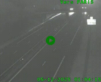 Caméra routière sur l'autoroute A20 au nord de Limoges, à la jonction avec la N520. Vue orientée vers Paris