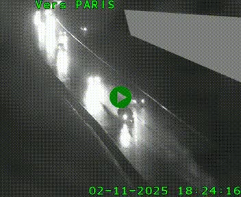 Caméra routière sur l'autoroute A20 à Saint-Pardoux-l'Ortigier, à la jonction avec l'A89. Vue orientée vers Paris