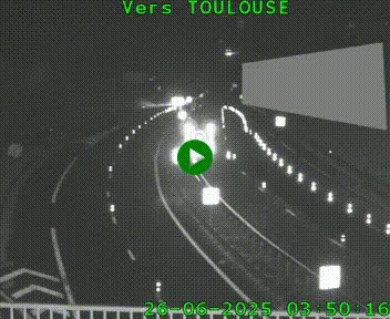 Caméra routière sur l'autoroute A20 à Noailles, en périphérie de Brive-la-Gaillarde. Vue orientée vers Toulouse