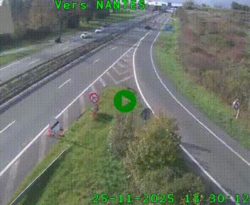 Webcam N147 au nord de Poitiers et à la jonction avec la A10