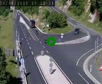 Webcam routière sur la N122 au niveau du Tunnel du Lioran. Vue de l'entrée côté Aurillac.