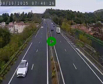 Caméra autoroute A75 à hauteur de Coudes, en direction de Clermont-Ferrand
