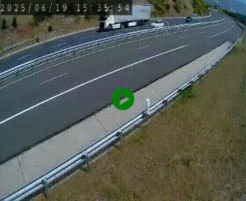 Caméra autoroute A75 à hauteur de la sortie 42 (Rodez, Laissac, Aire de l'Auvergne) située sur la commune d'Auberoques, près de Sévérac-le-Château