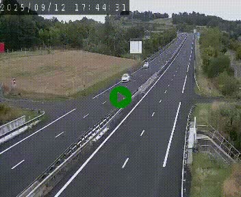 Caméra autoroutière France - A75, Coren, en direction de Montpellier