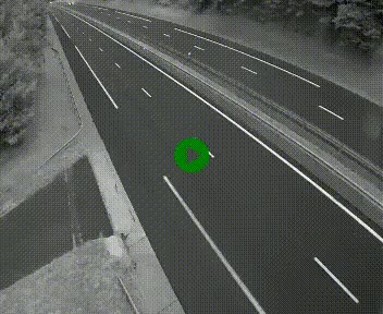 Caméra autoroute A75 à hauteur du col des Issartets en direction de Montpellier