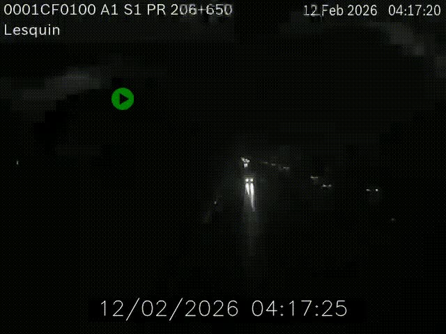 Webcam autoroute A1 à hauteur de Lesquin. Vue orientée vers Lille