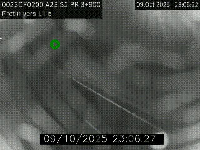 Webcam autoroute A23 à hauteur de Fretin. Vue orientée vers Lille