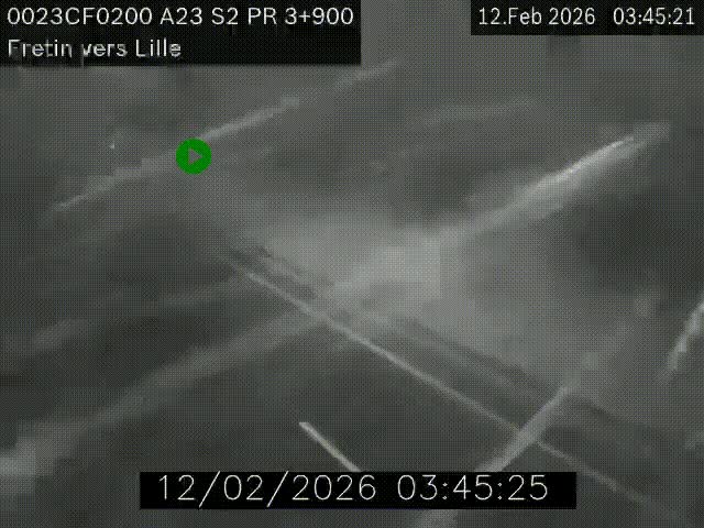 Webcam autoroute A23 à hauteur de Fretin. Vue orientée vers Lille