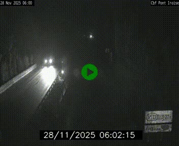 Webcam sur la N165 après le Pont de l'Iroise, à l'entrée de Brest