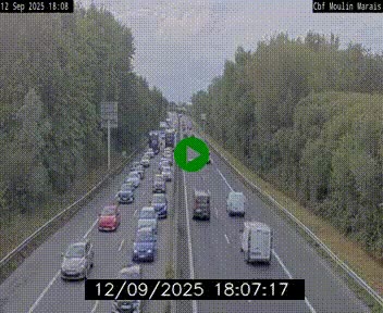 Webcam sur le périphérique de Nantes (N844) entre la Porte de Saint-Luce et la Porte d'Anjou, à l'est de la ville