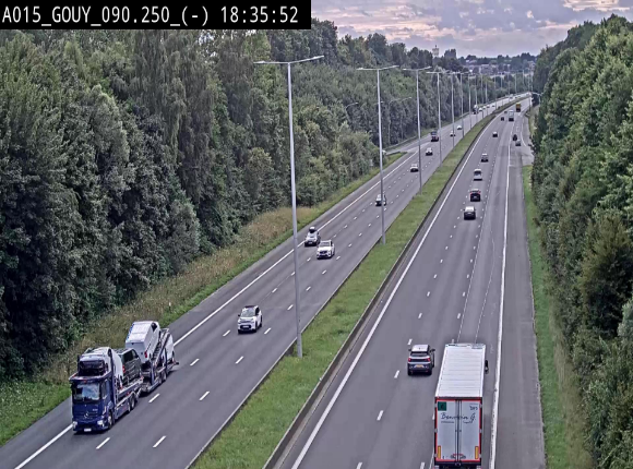 Webcam autoroute Belgique - Gouy-lez-piéton - E42 - BK 90.3