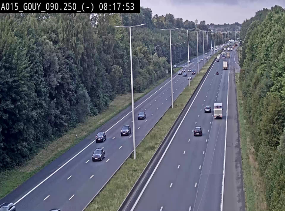 Webcam autoroute Belgique - Gouy-lez-piéton - E42 - BK 90.3