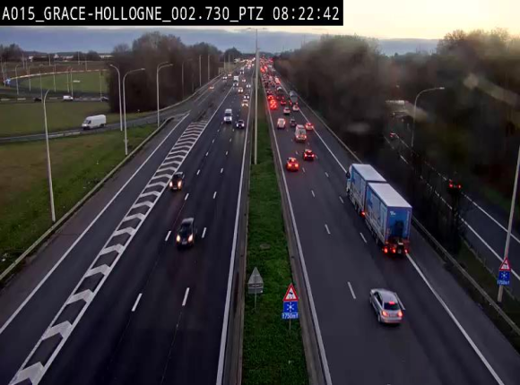 Caméra trafic Belgique - Grâce-Hollogne - E42, jonction avec A604, direction Loncin/Aéroport de Liège -  BK 3.2